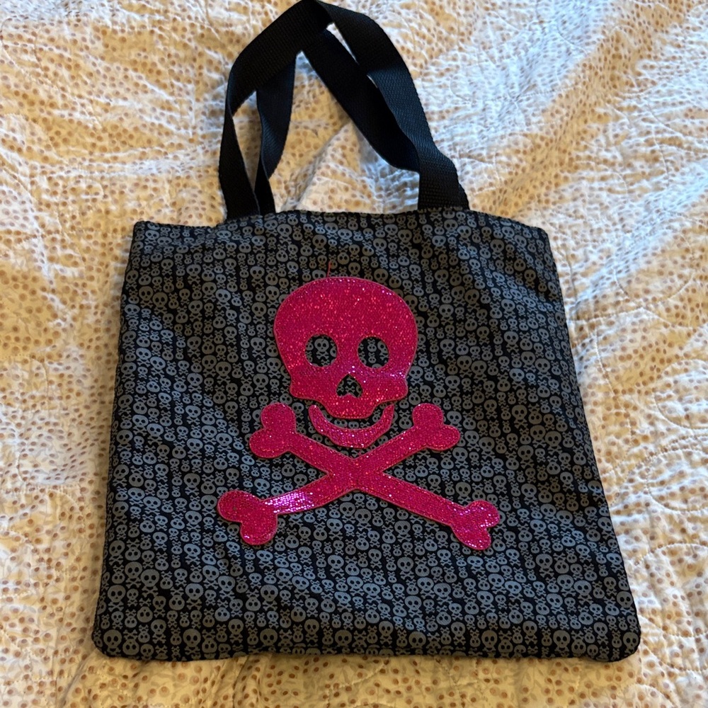 Y2K Skull and Crossbones Tote Bag